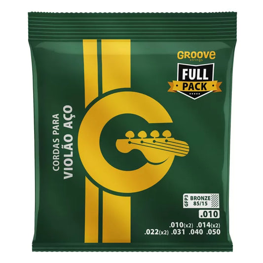 Encordoamento Solez Groove Gfp3 P/violão Aço Full Package 010