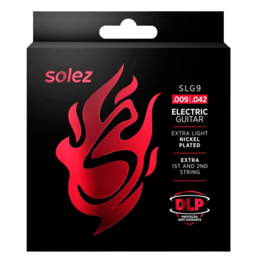 Encordoamento Para Guitarra Solez 09 042 Slg9 Nickel Plated