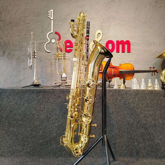 Saxofone Harmonics EB HBS-110L Barítono Laqueado – Novo