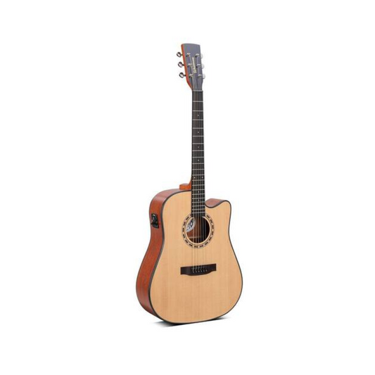 Violão Cordas De Aço Waldman DCEX-1141 N/B